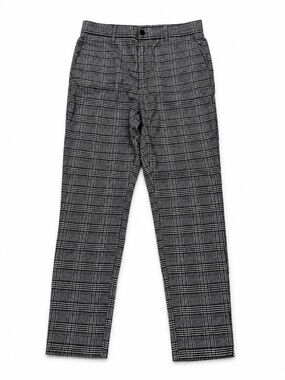 Men's Black & Gray Glen Plaid Dress Pants